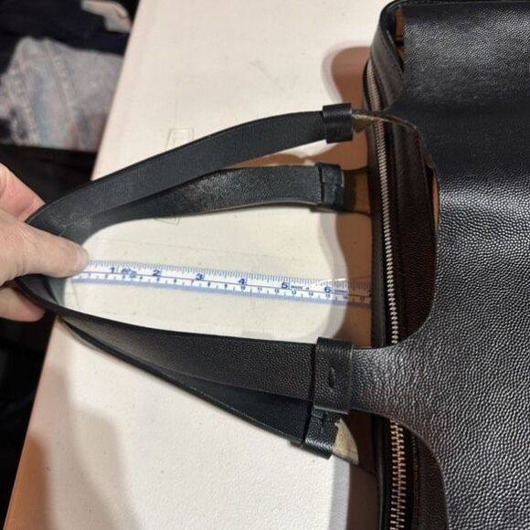 Lia Numa black leather handbag top handle bag satchel made in Italy - Picture 9 of 16